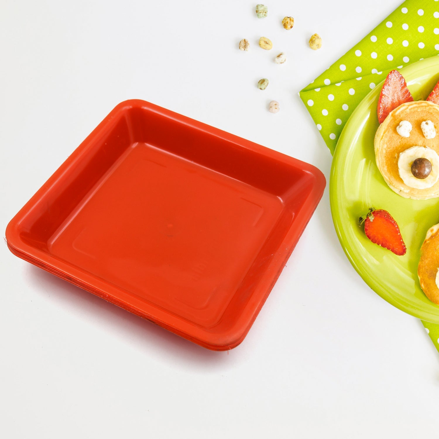 5563 Square Plastic Halwa Dinner Plate Snacks / Breakfast, Restaurant Serving Trays Home School Coffee Hotel Kitchen Office (3 Pcs Set) 5563 Square Plastic Halwa Dinner Plate Snacks / Breakfast, Restaurant Serving Trays Home School Coffee Hotel Kitchen Office (3 Pcs Set)